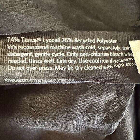 Eileen Fisher Tencel and Recycled Polyester Slip Dress Black Medium Minimalist - Picture 8 of 8